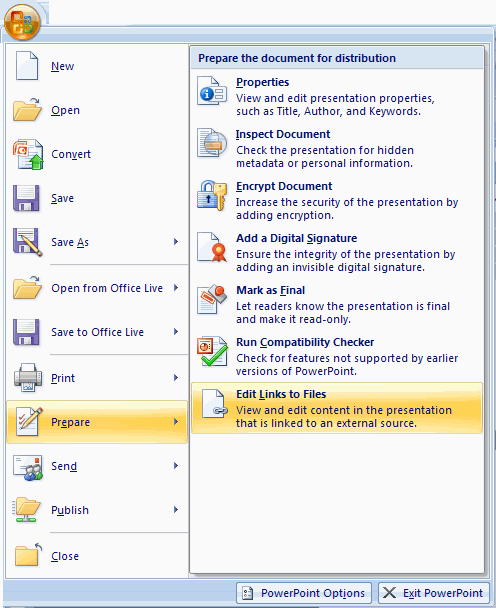 Edit excel files
