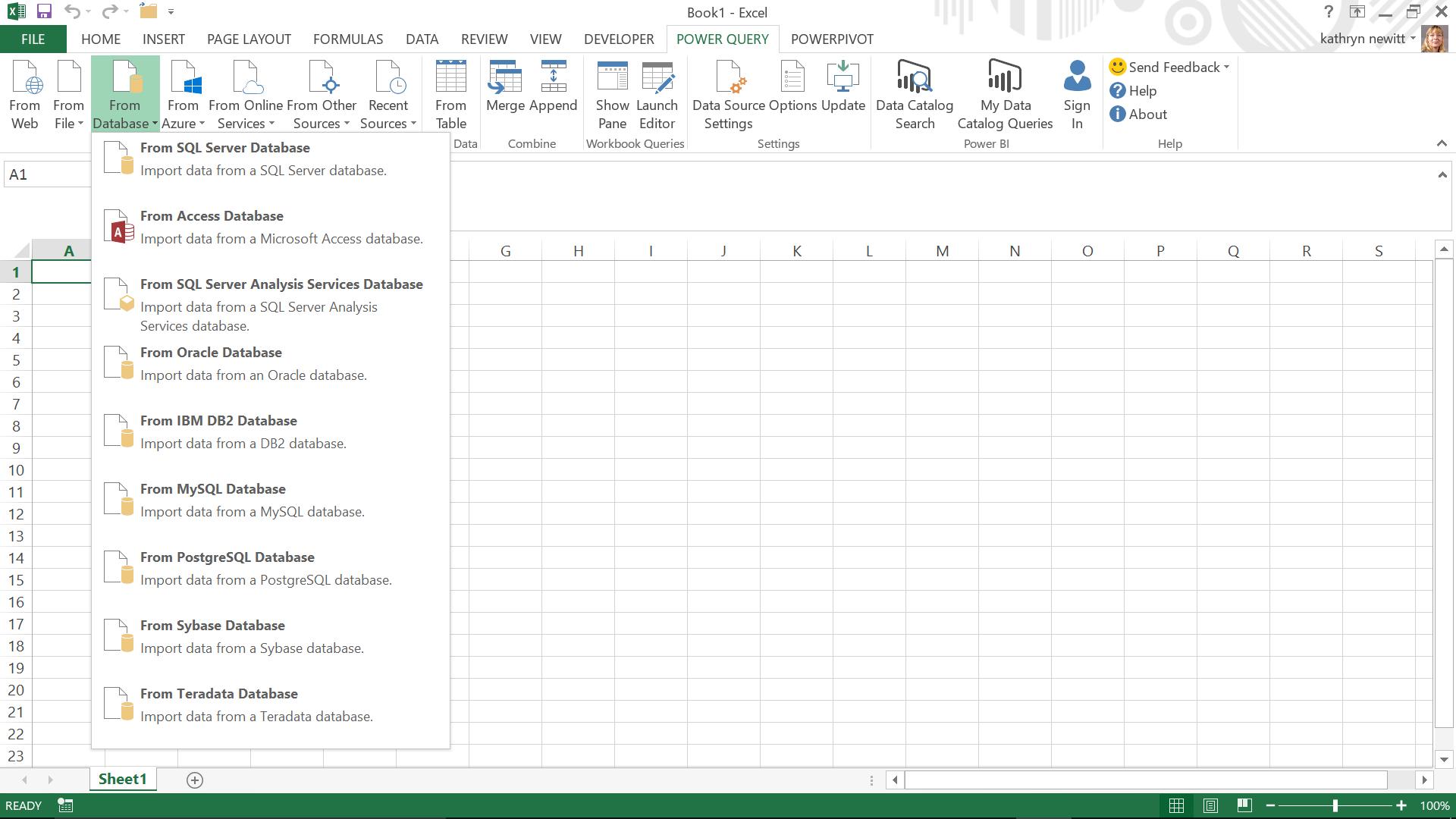 Power query data model building