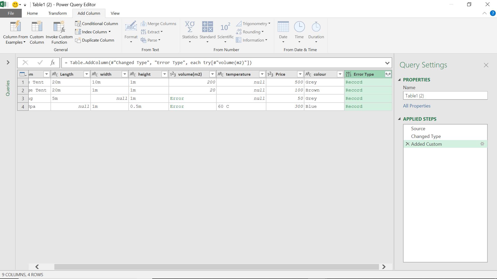 Power Query: Trying to Extract Errors