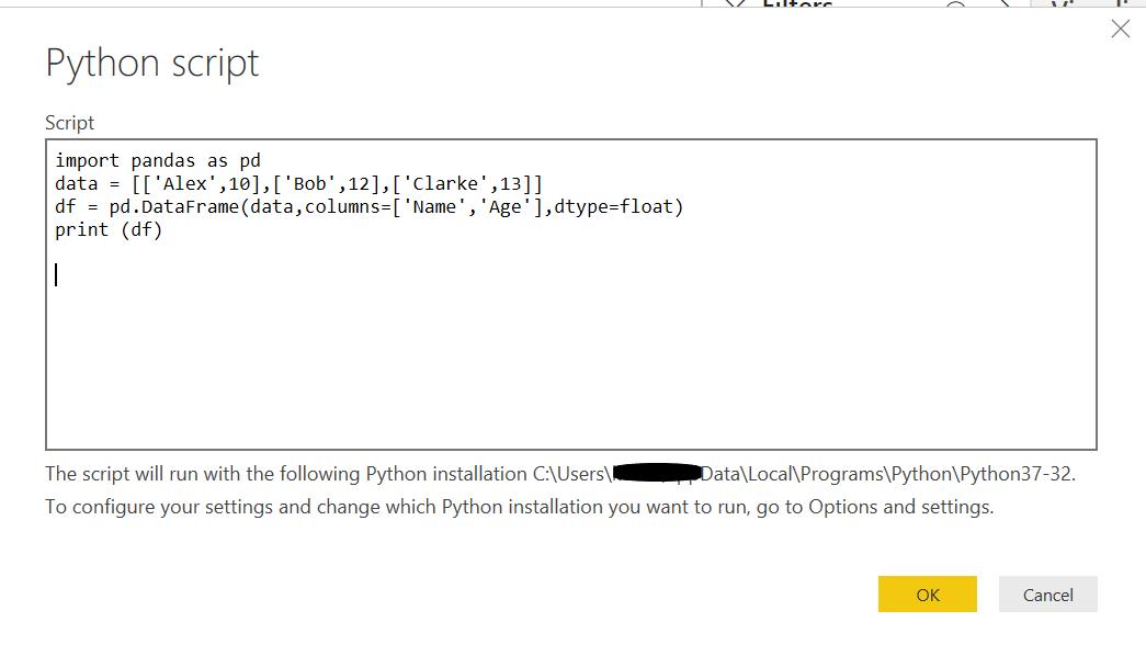 Power Query: Python Set