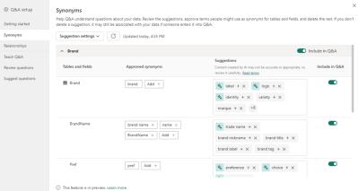 Power BI Blog: Suggested Synonyms from Copilot