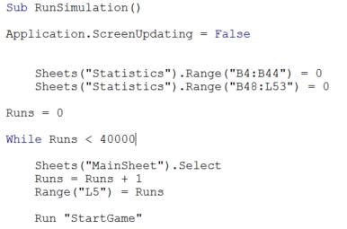 Excel at Monopoly #5: VBA simulation and review