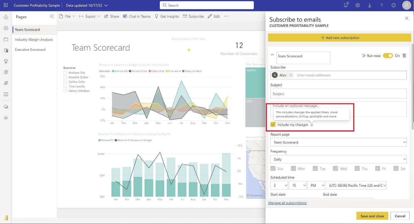Power bi blog subscribe to a report with filters applied